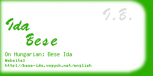 ida bese business card